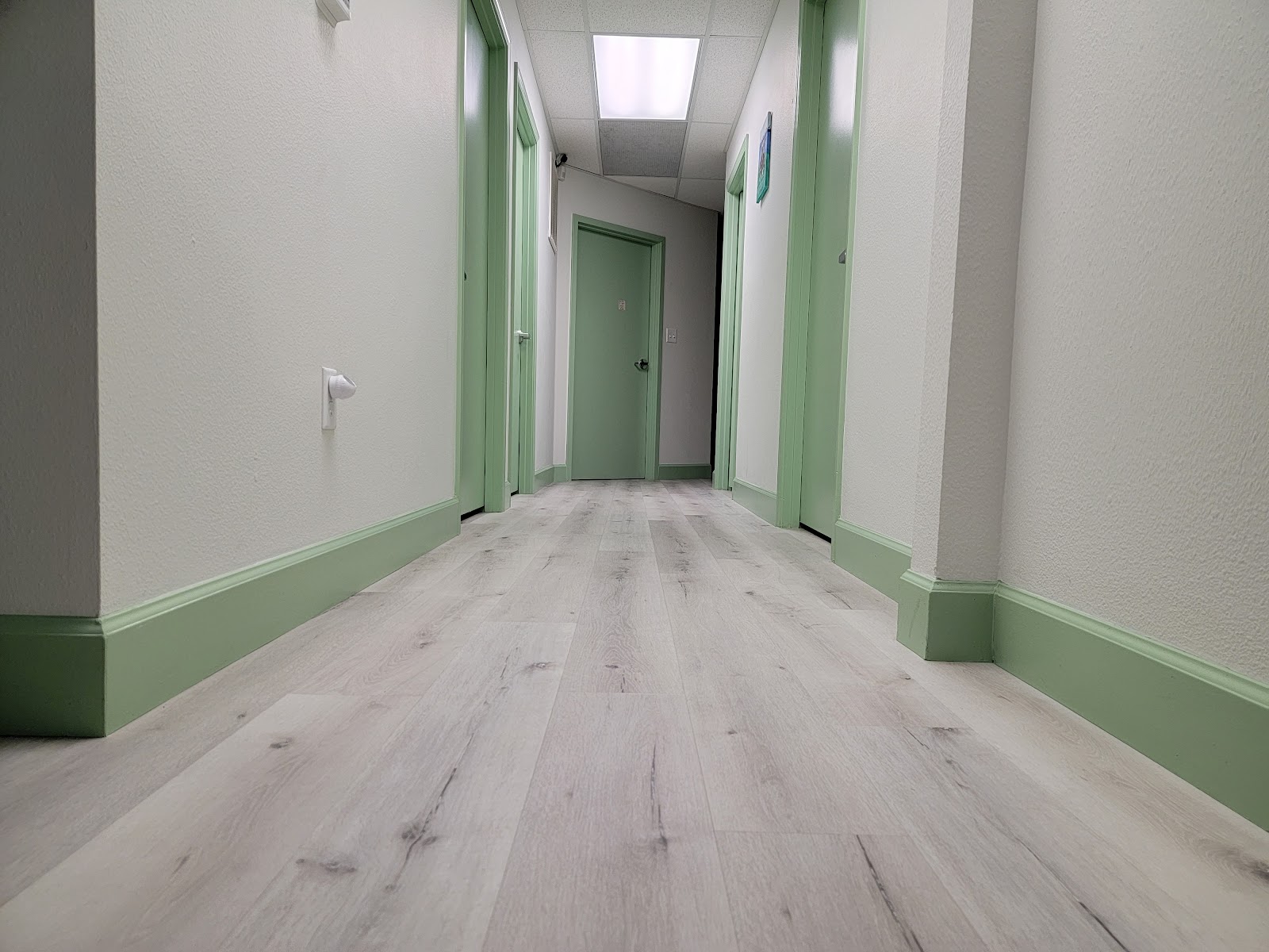 Clean office hallway and floor in Idaho